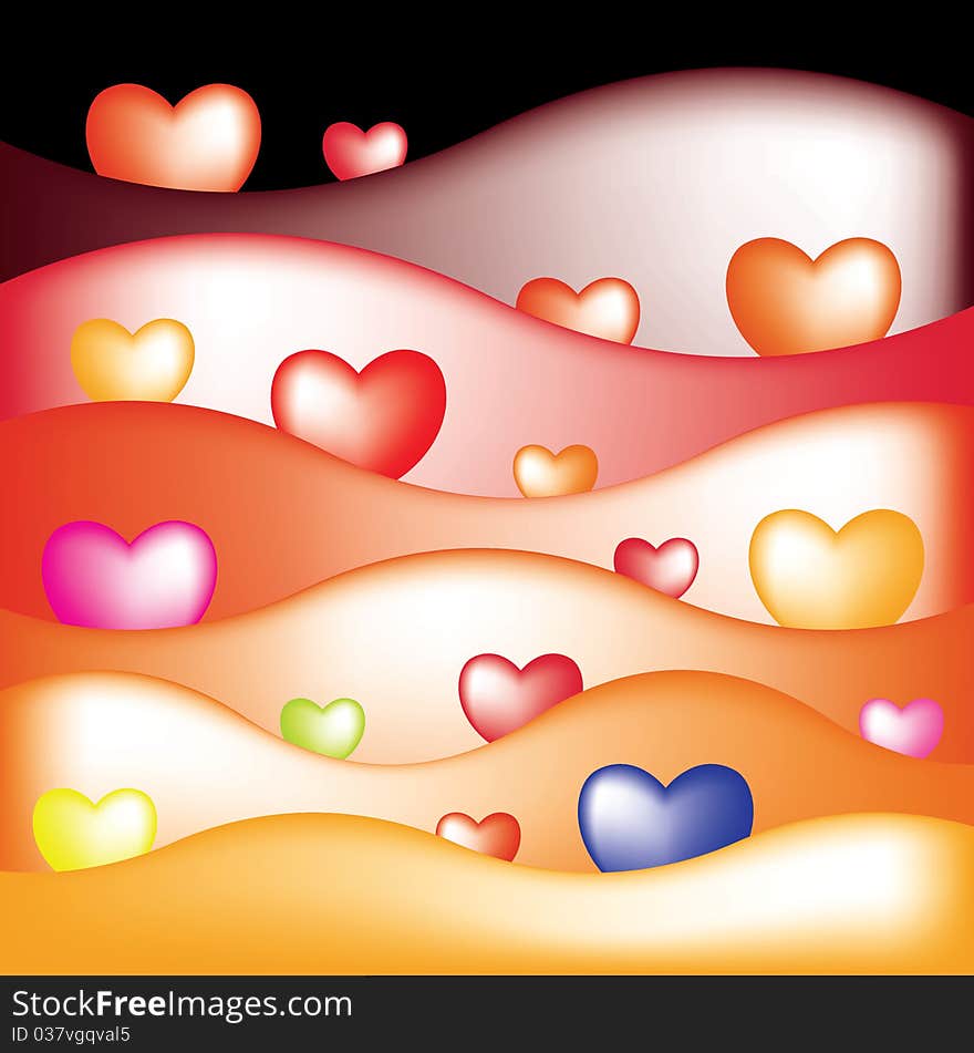 Colorful Valentine's Day background. Colorful Valentine's Day background