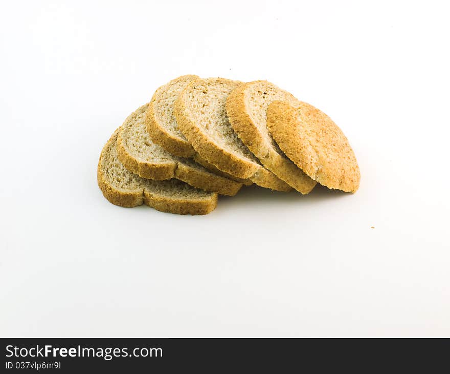 Sliced bread on white background. Sliced bread on white background