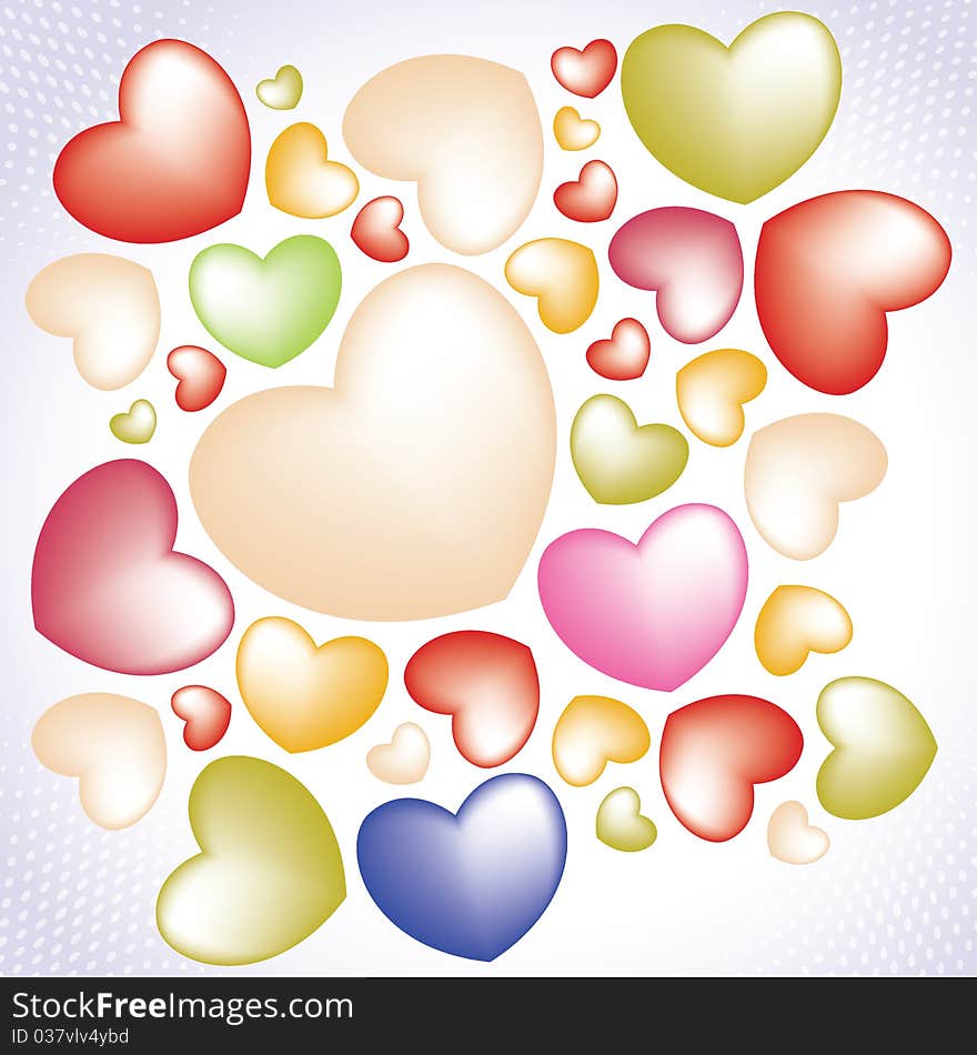 Colorful Valentine's Day background. Colorful Valentine's Day background