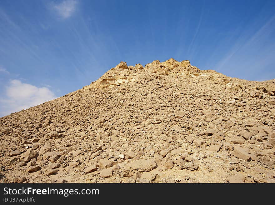 Rocky hill in a desert