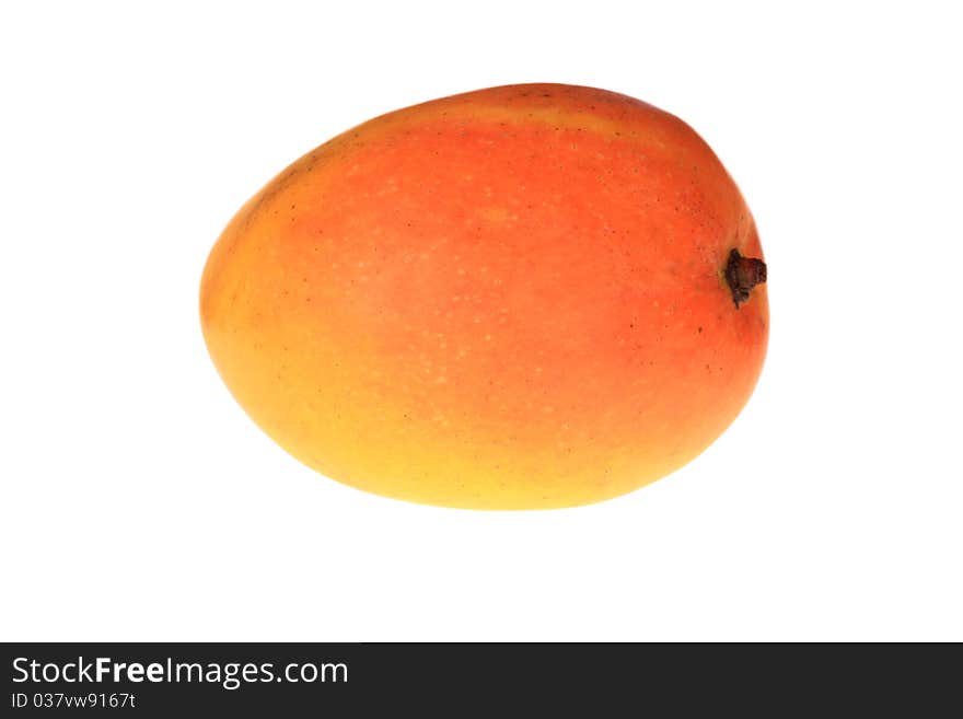 One fresh mangoes isolated over white