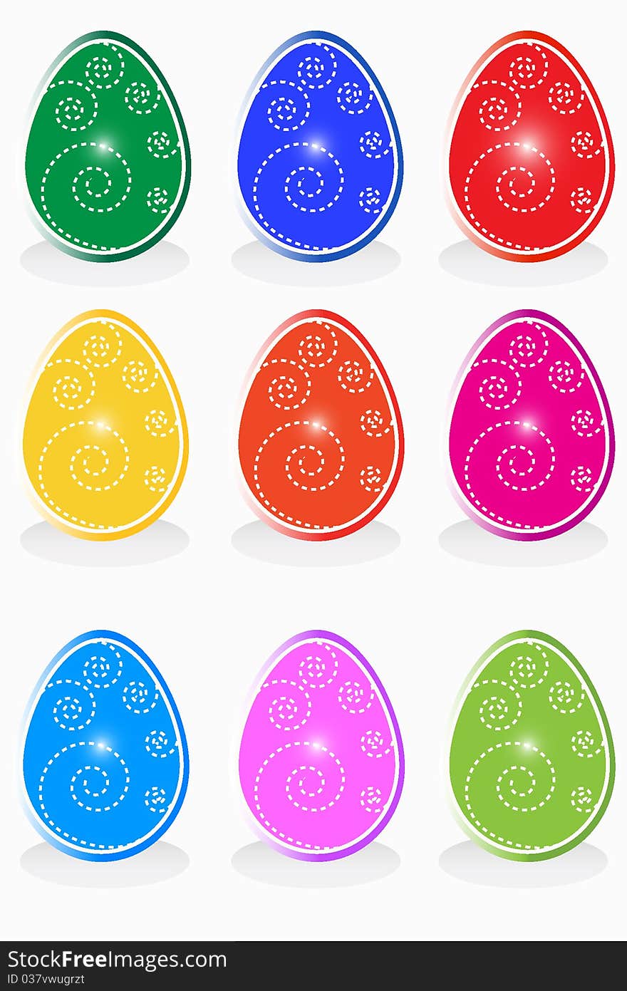 Vector illustration of Easter colorful eggs. Vector illustration of Easter colorful eggs