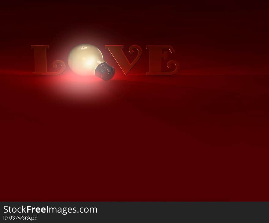 Valentine's day background, 3D rendered Illustration