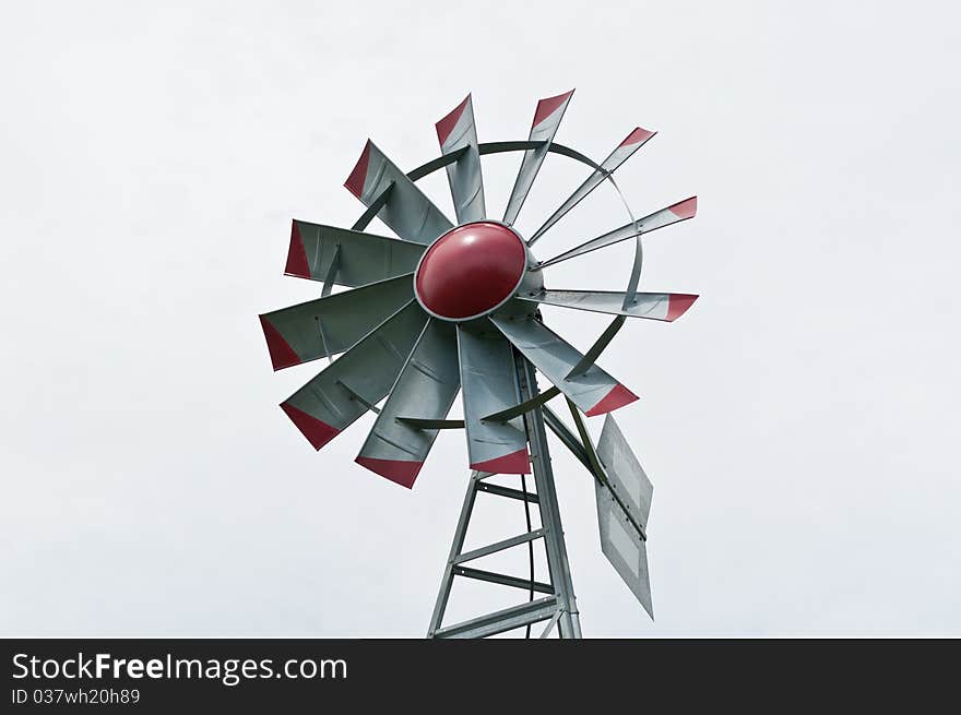 Small Windmill with Grey Sky