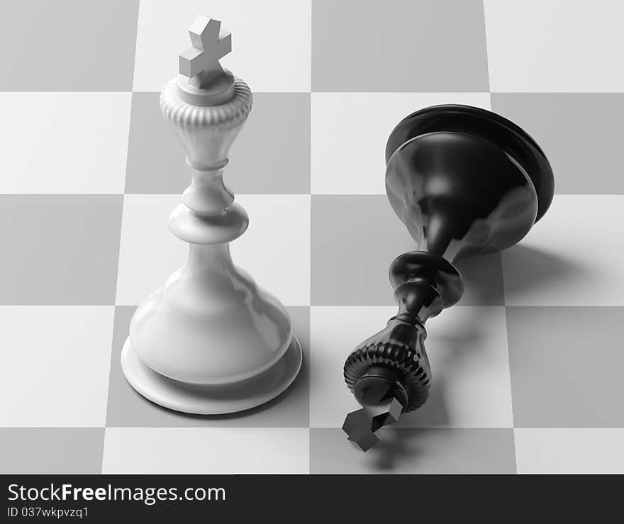 Chess board with figures Three Dimensional shape. Chess board with figures Three Dimensional shape