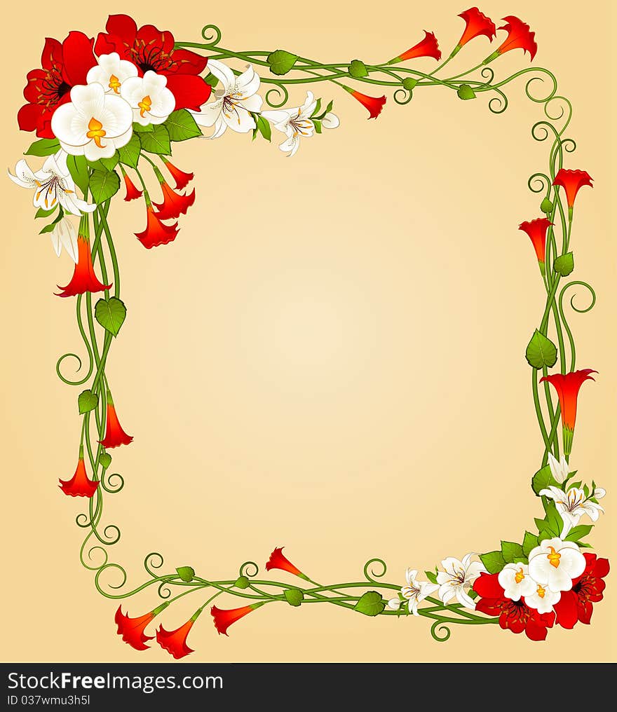 Background with beautiful bouquet from flowers