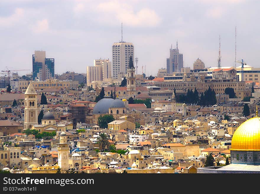 Panorama of Jerusalem. View from Mount of Olives (Israel). Panorama of Jerusalem. View from Mount of Olives (Israel)