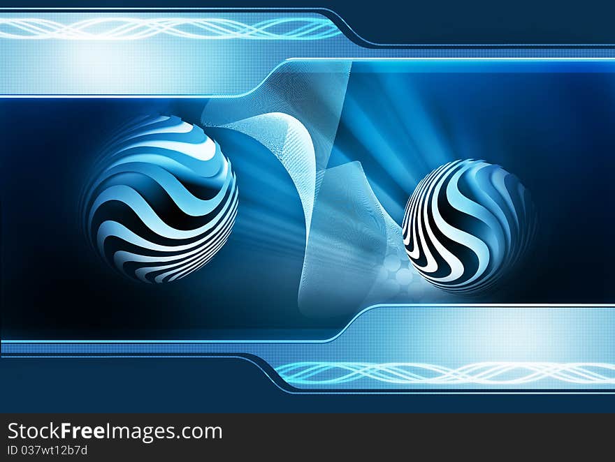 Abstract background - picture in blue tones. Abstract background - picture in blue tones