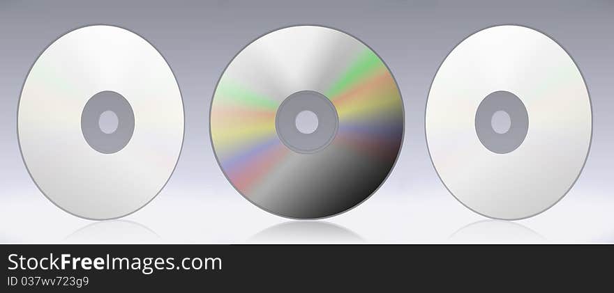 A clear dvd disc in perspective, best for additional design creation.