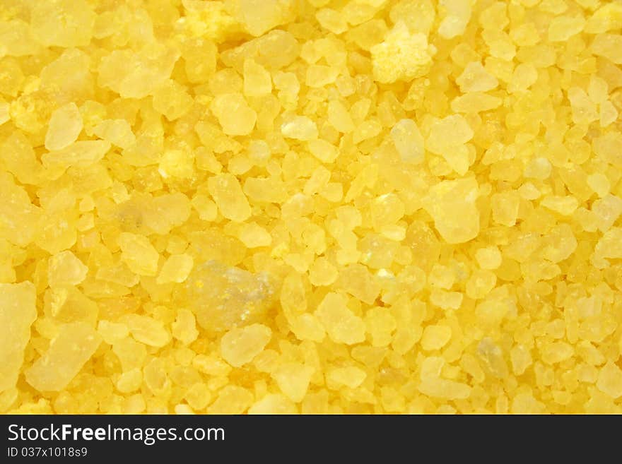 Background of yellow sea bath salts