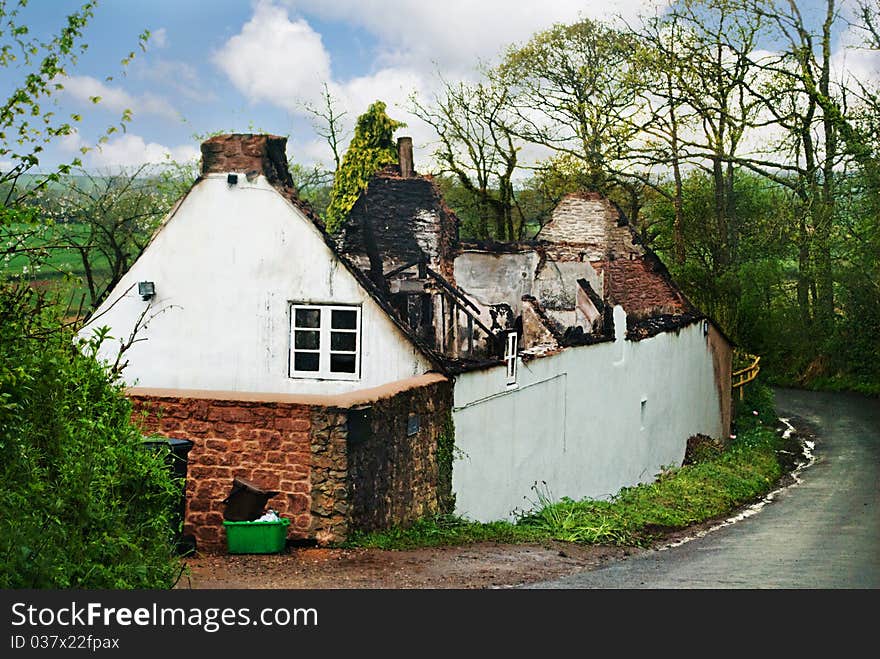 Burnt Old Farmhouse.