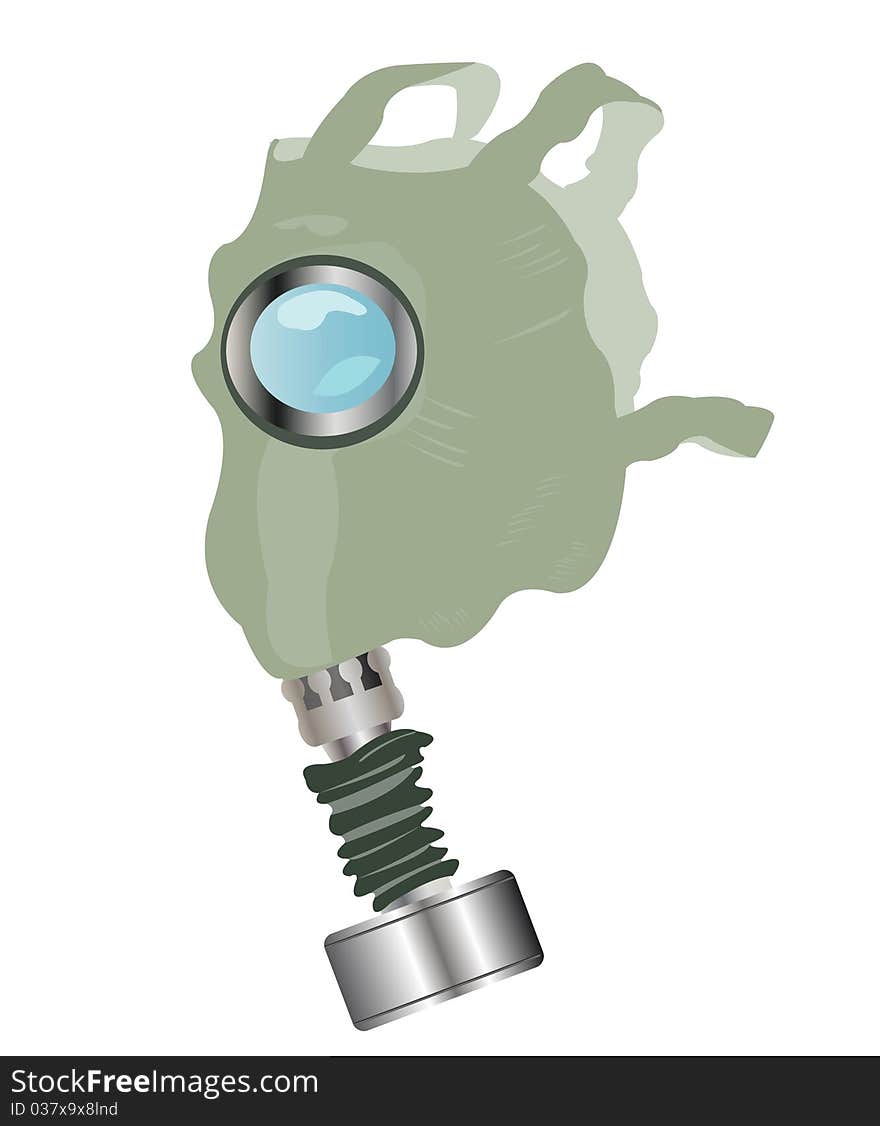 Gas mask on white background