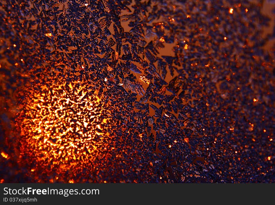 Frost on glass