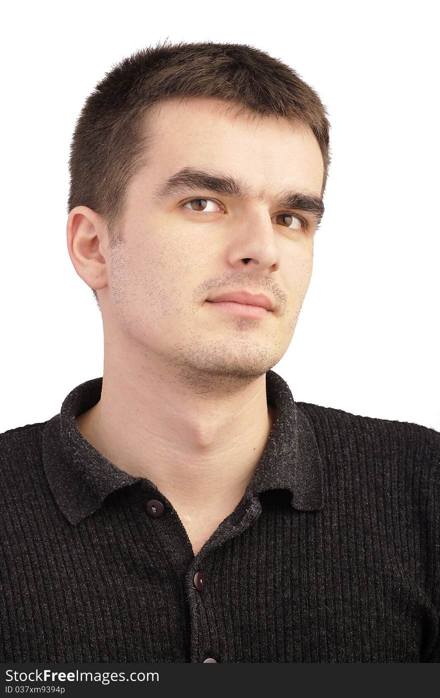 Portrait of a handsome young man on white background. Portrait of a handsome young man on white background