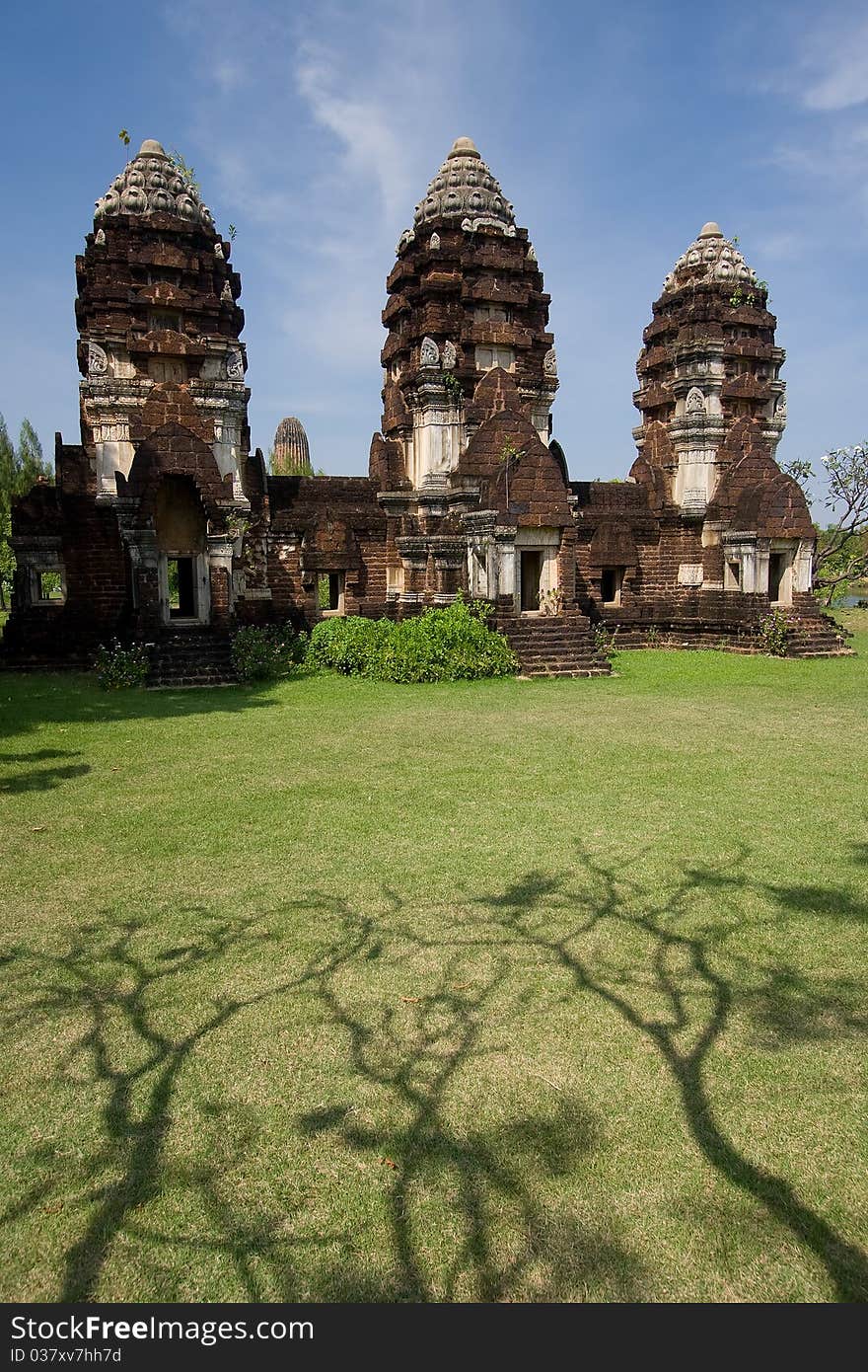 The three pagodas in Thailand