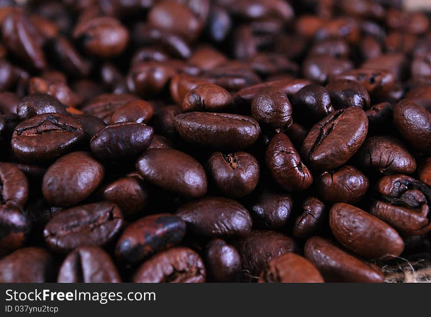 Close up of kafe bean