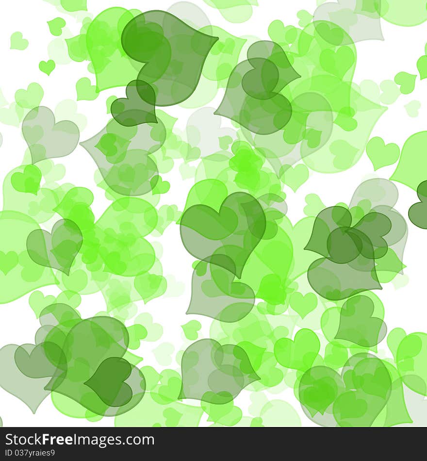 A background pattern  with opaque hearts as subtle texture.