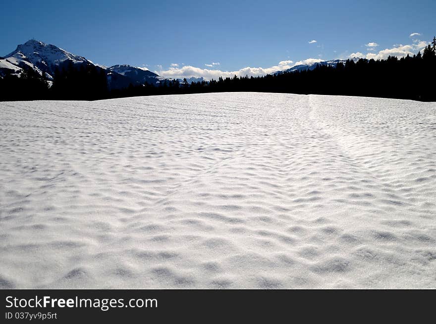 Austrian view of the mountains and snow. Austrian view of the mountains and snow