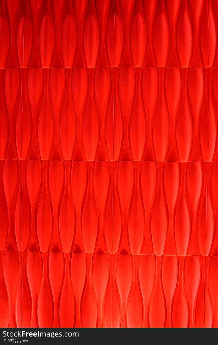 Vivid vermilion velvet wallpaper abstract design, interior design for modern accommodation,club,lounge or anyplace