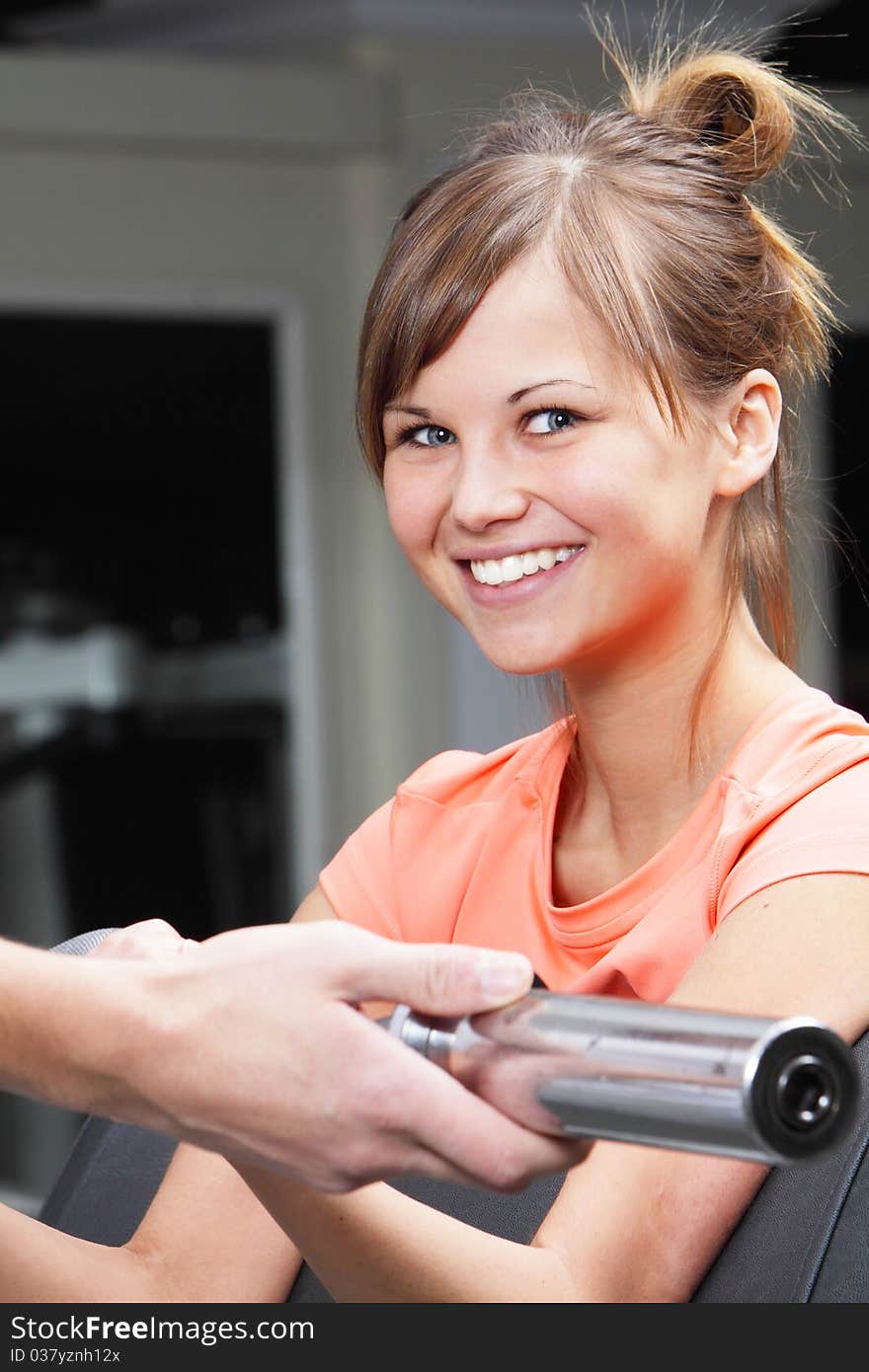 Young Woman In A Health Club