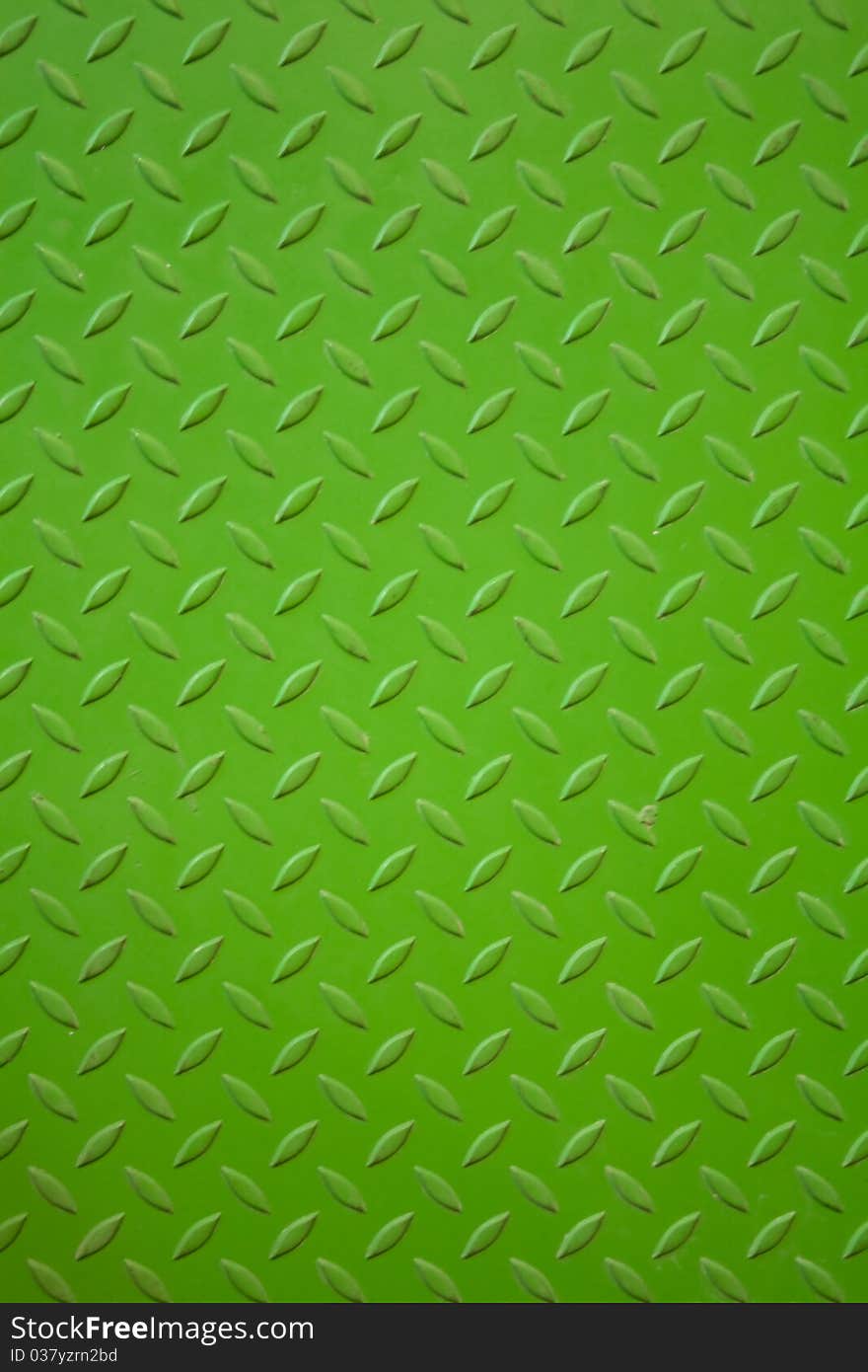 Vivid green metal plank surface