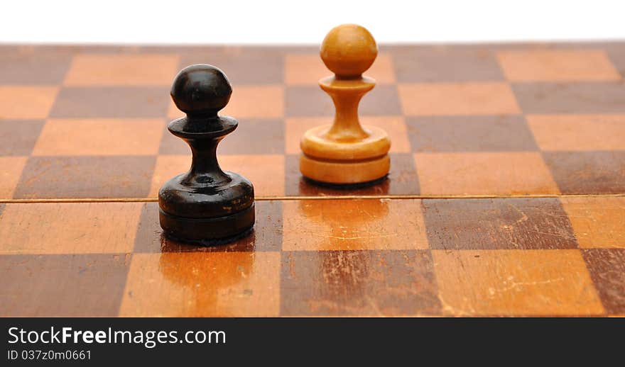 Chess piece isolated on white background