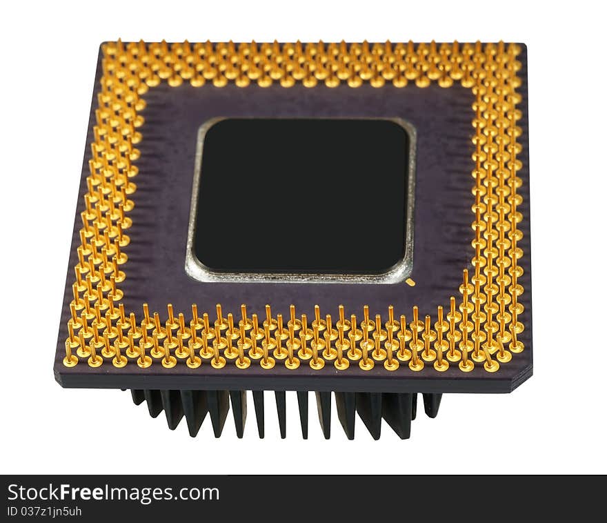 The old processor-photo on a white background