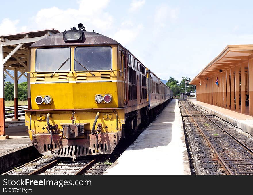 Old locomotive in Thailand