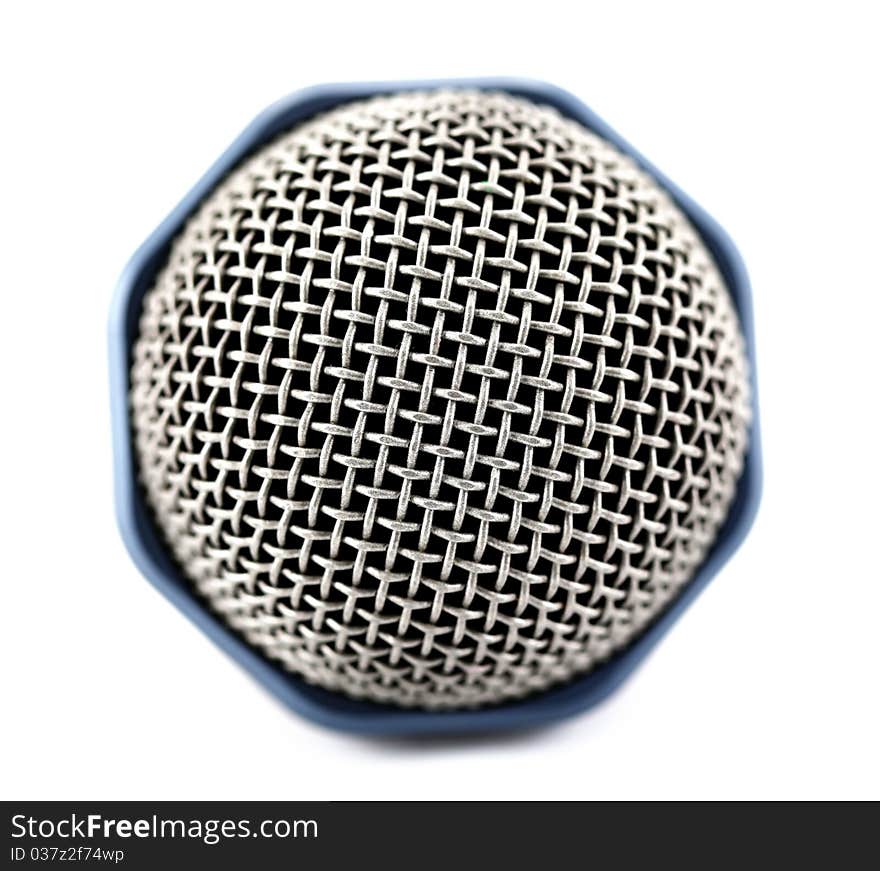 Microphone bud close-up isolated