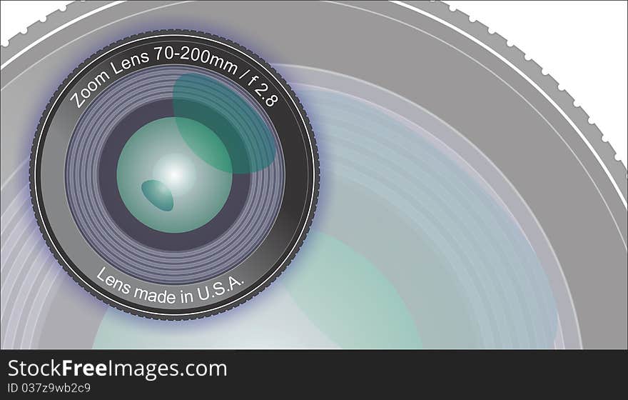 Front view of a dslr lens, anyone you want. The vector image is available and you will be able to write there anything you want. Front view of a dslr lens, anyone you want. The vector image is available and you will be able to write there anything you want