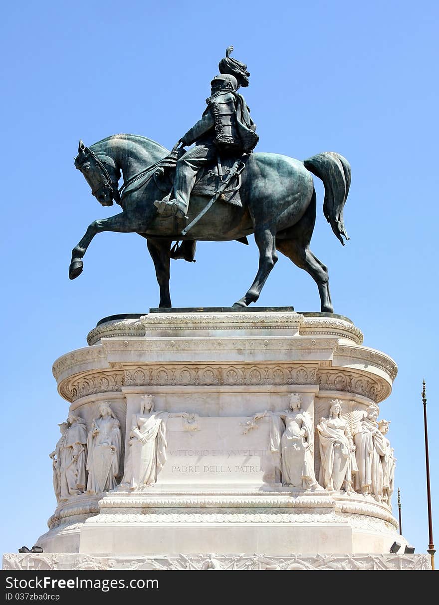 Monument Vittorio Emanuele In Rome, Italy