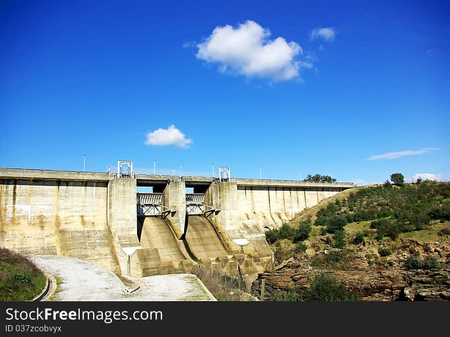 A Wall of portuguese dam.