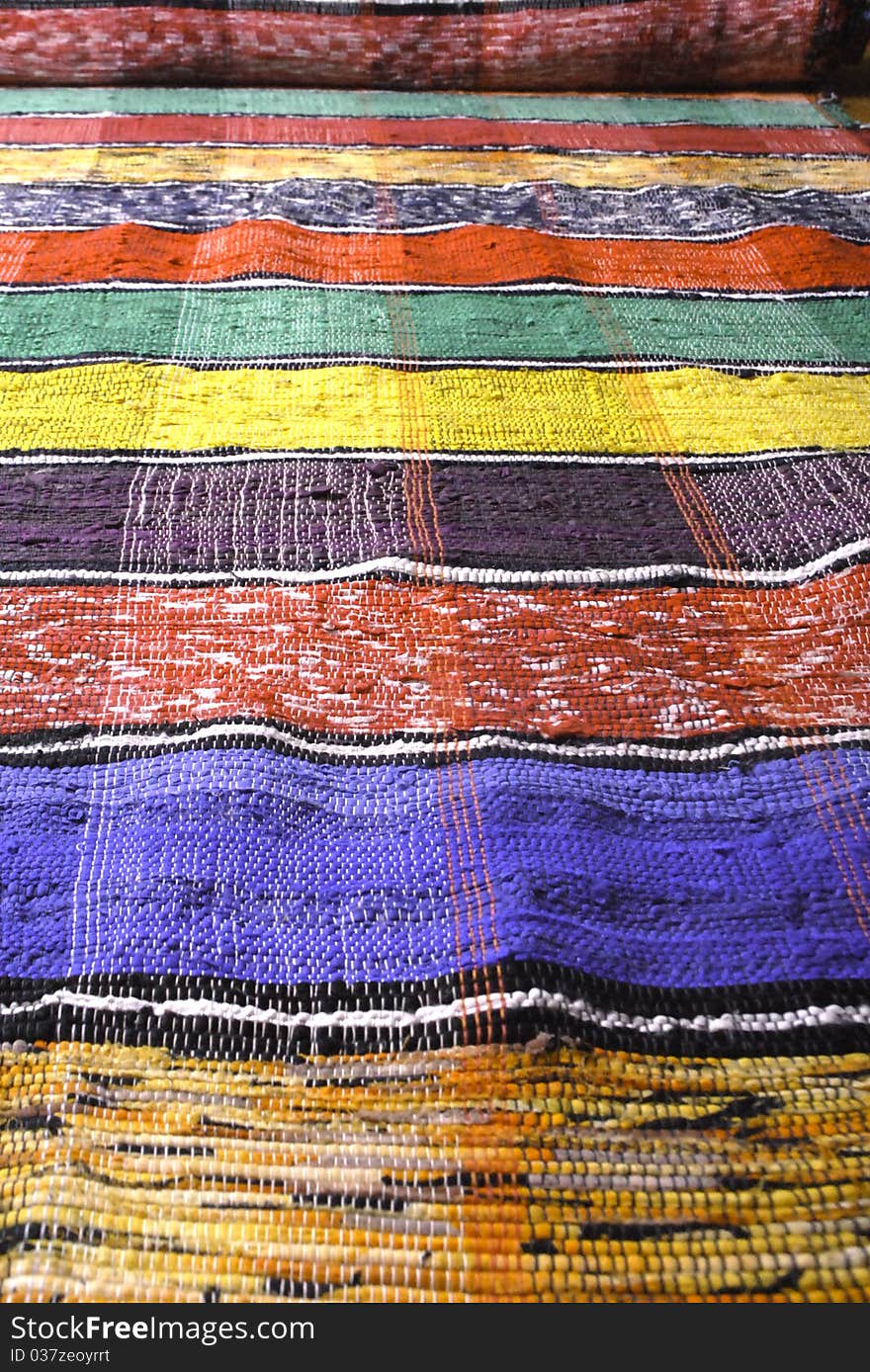 Handmade colorful carpet