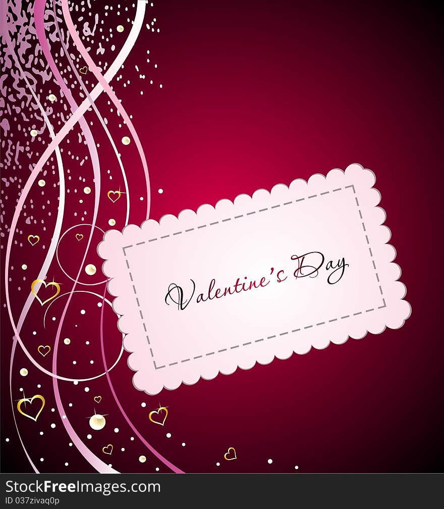 Vector Valentine Background With Heart