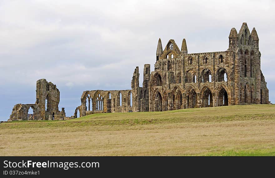 Remains of an ancient english abbey on the coast. Remains of an ancient english abbey on the coast