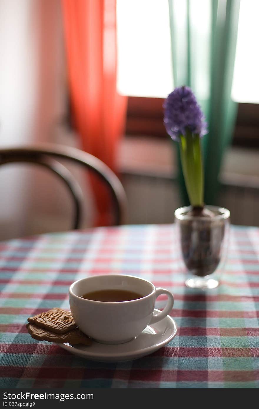 Morning With Tea And Biscuit