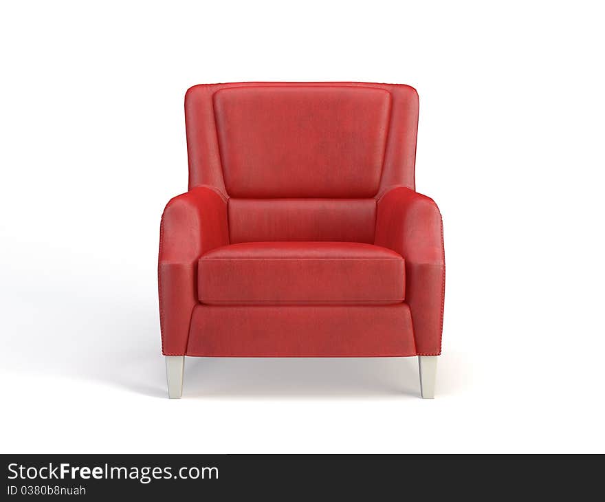 Stylish 3d sofa on the white background. Stylish 3d sofa on the white background