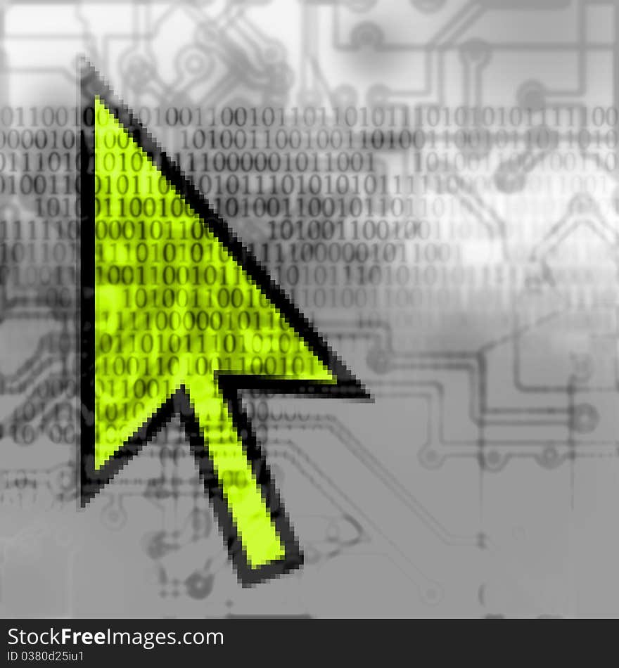 Abstract computer background microscheme and binary code