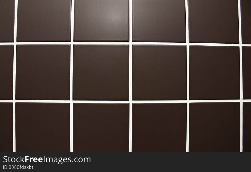 Chocolate tile texture with white line