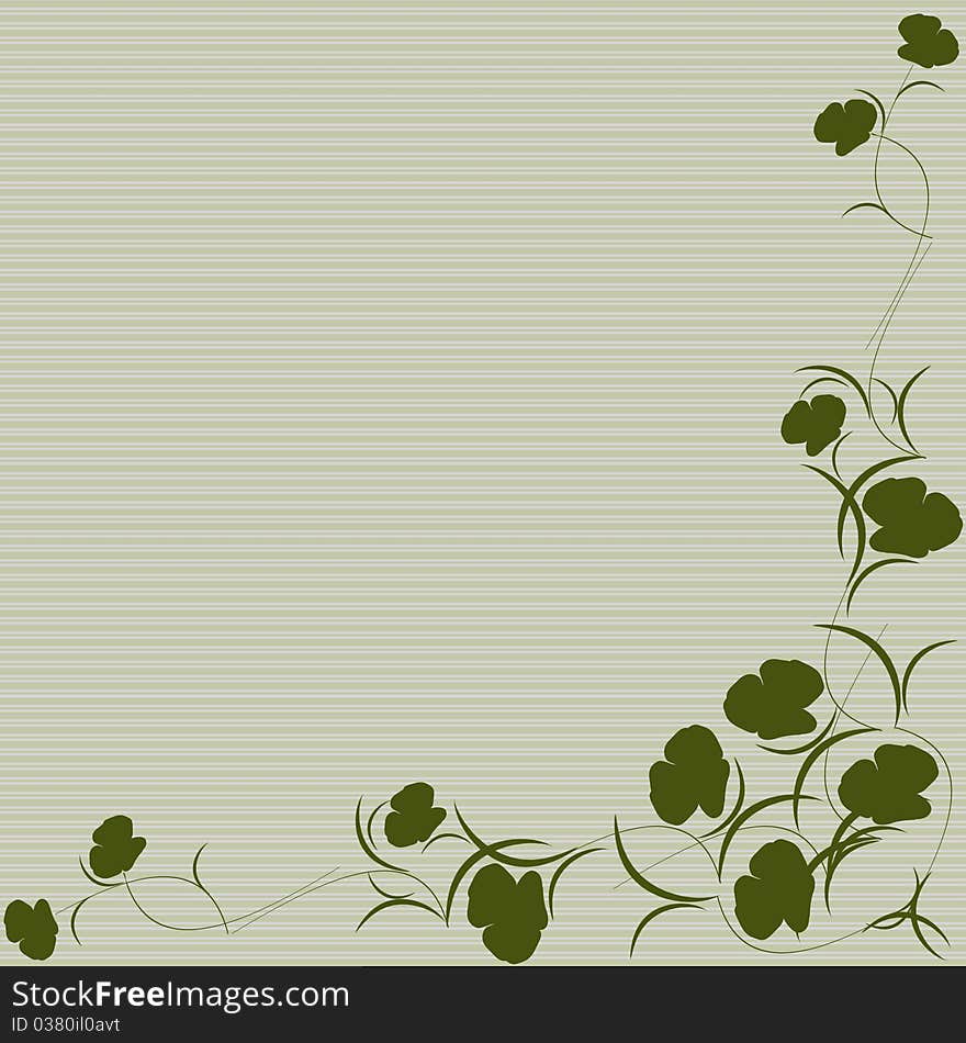 Green Floral Background