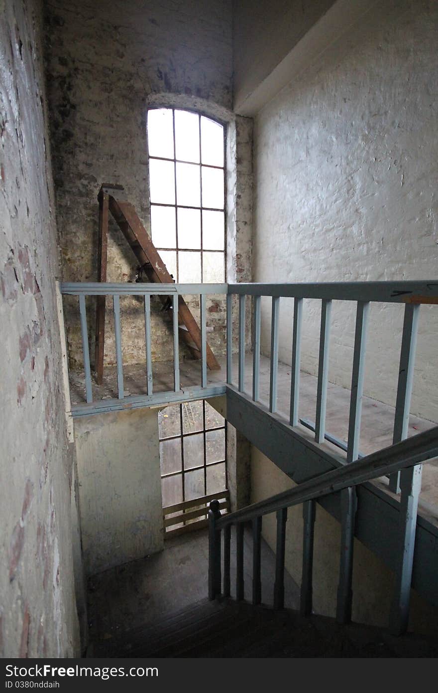 Stairs In Abandoned Building