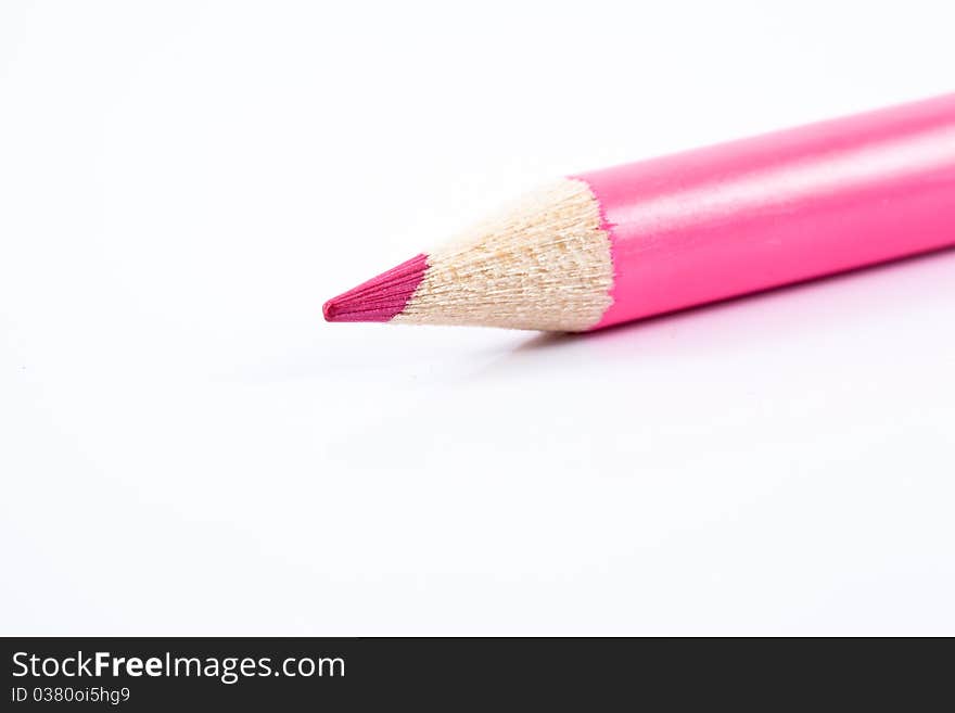 Single Crayon on white background