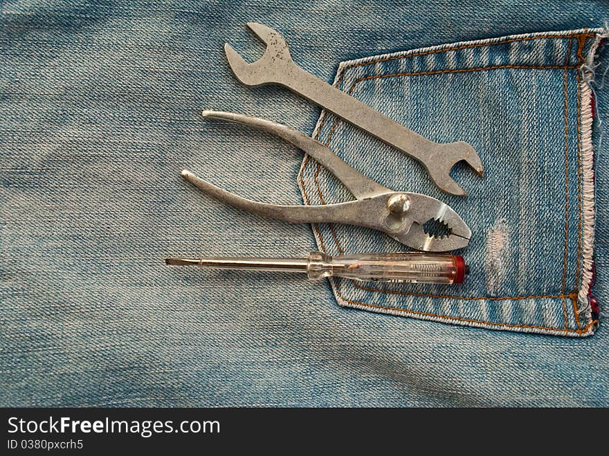 Tools on jean.