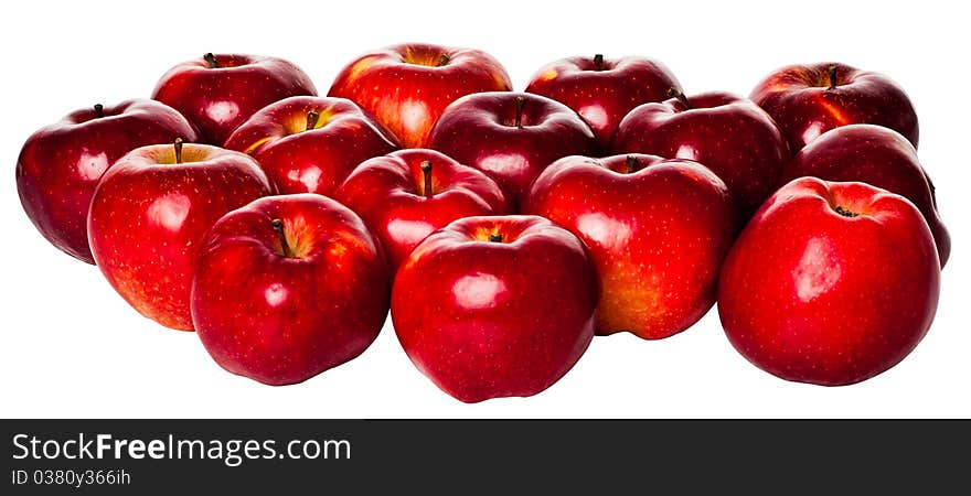 Red Apples On A White Background, isolated