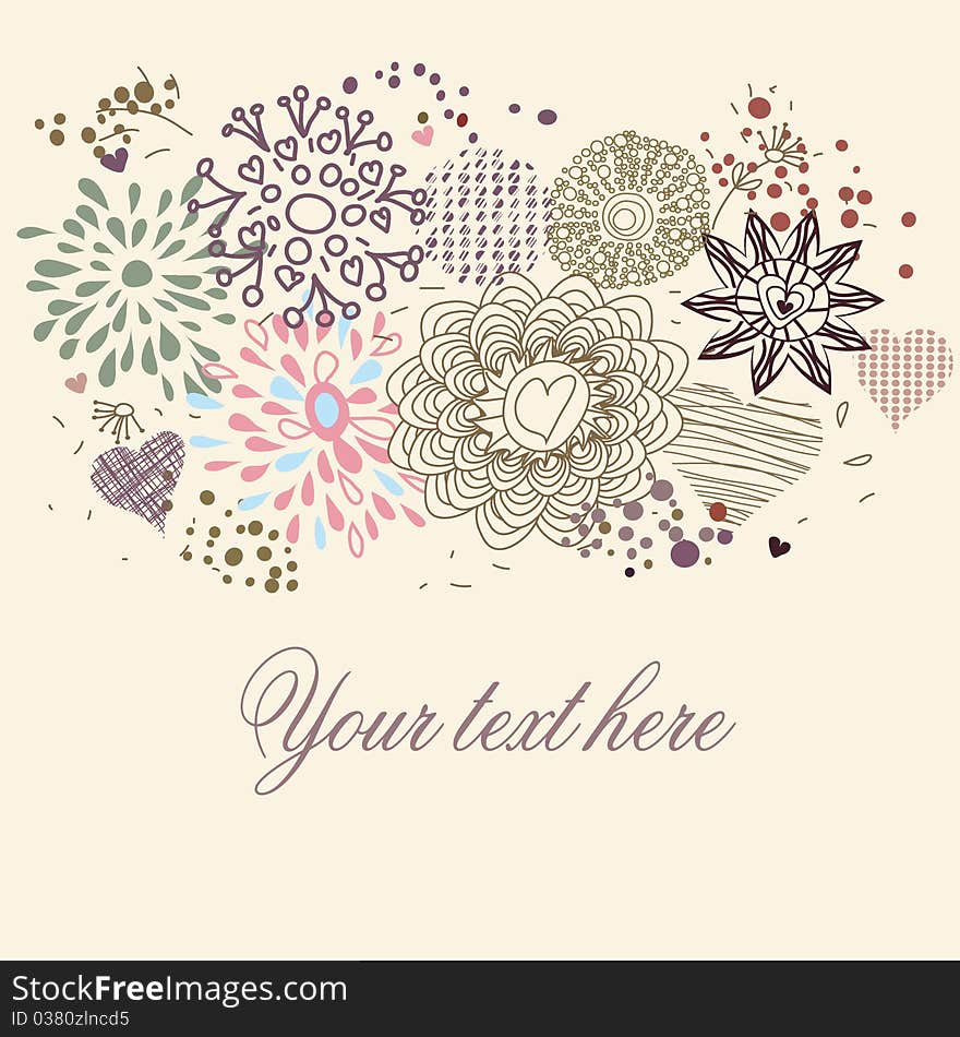 Abstract floral background illustration