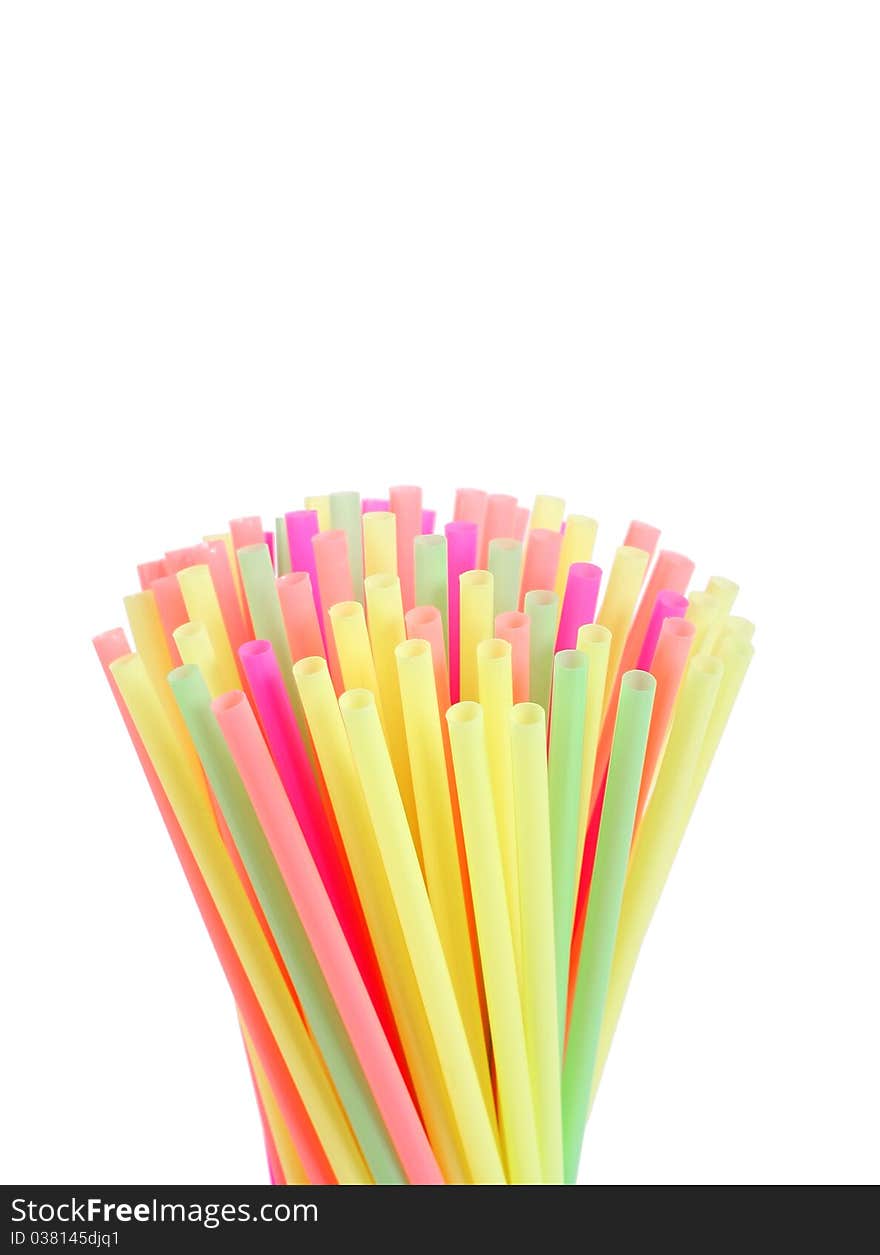 Colorful drinking straws