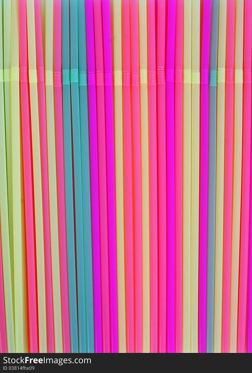 Colorful drinking straws