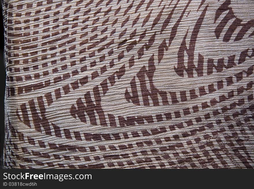 Fabric print in brown