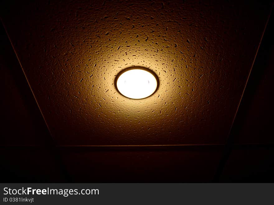 Lamp on the ceiling