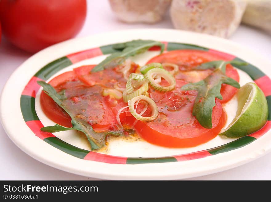 Fresh salad of tomatoes